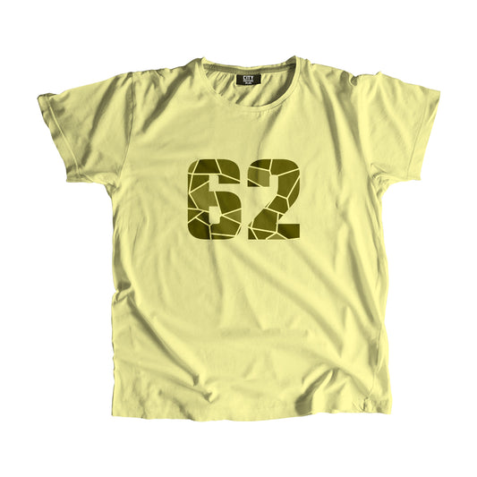 62 Number Men Unisex T-Shirt (Butter Yellow)