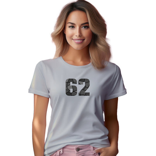 62 Number Women T-Shirt (Melange Grey)