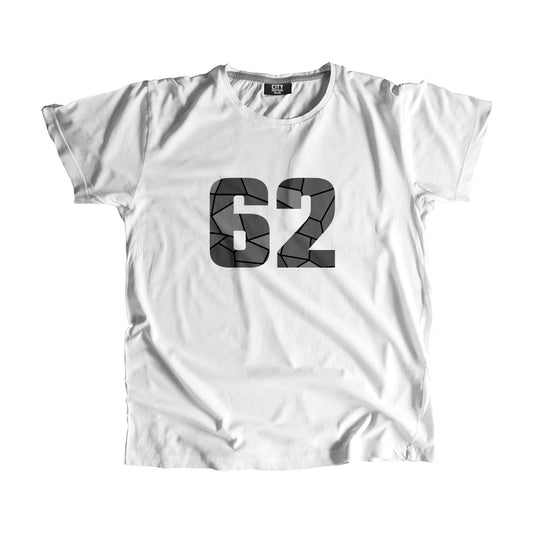 62 Number Men Unisex T-Shirt (White)