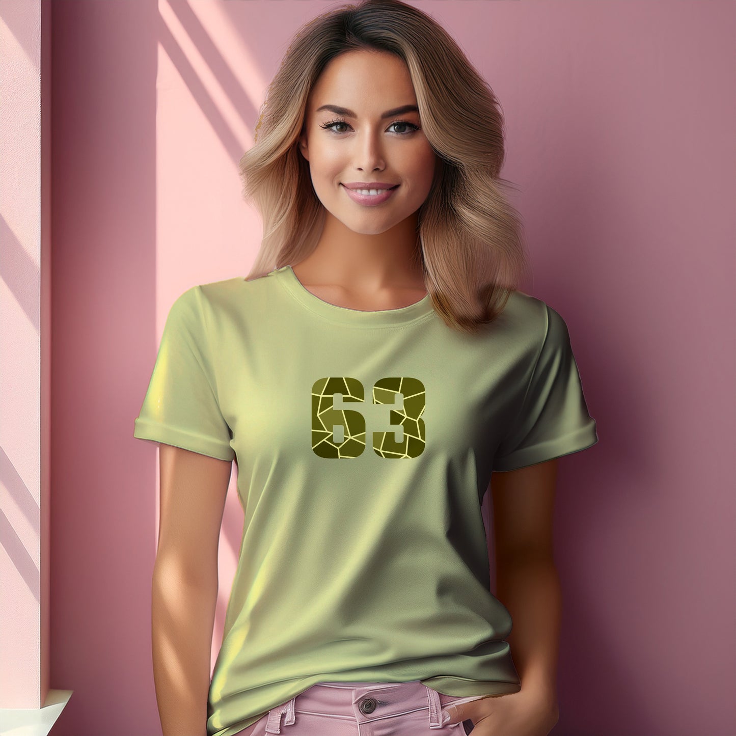 63 Number Women T-Shirt (Butter Yellow)