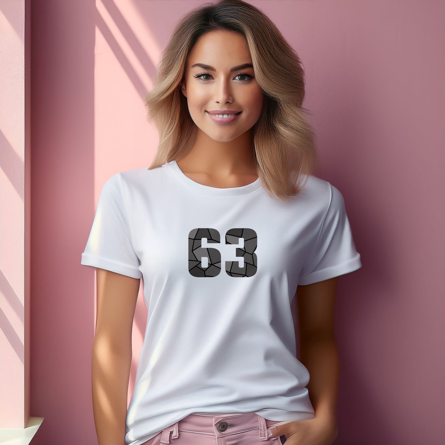 63 Number Women T-Shirt (White)