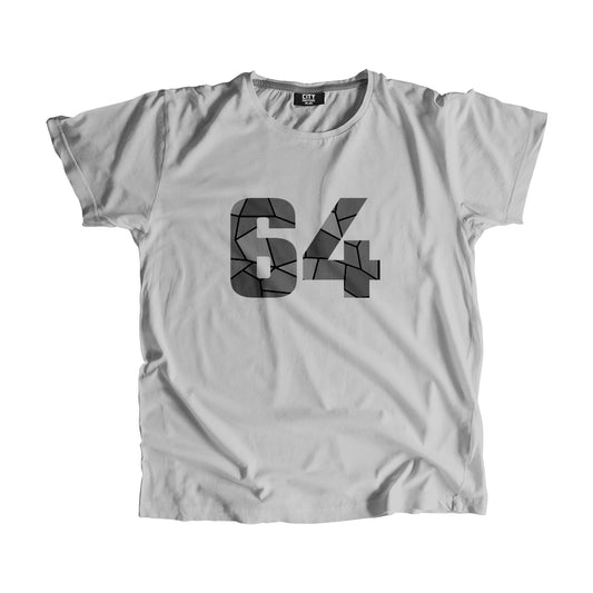 64 Number Men Unisex T-Shirt (Melange Grey)