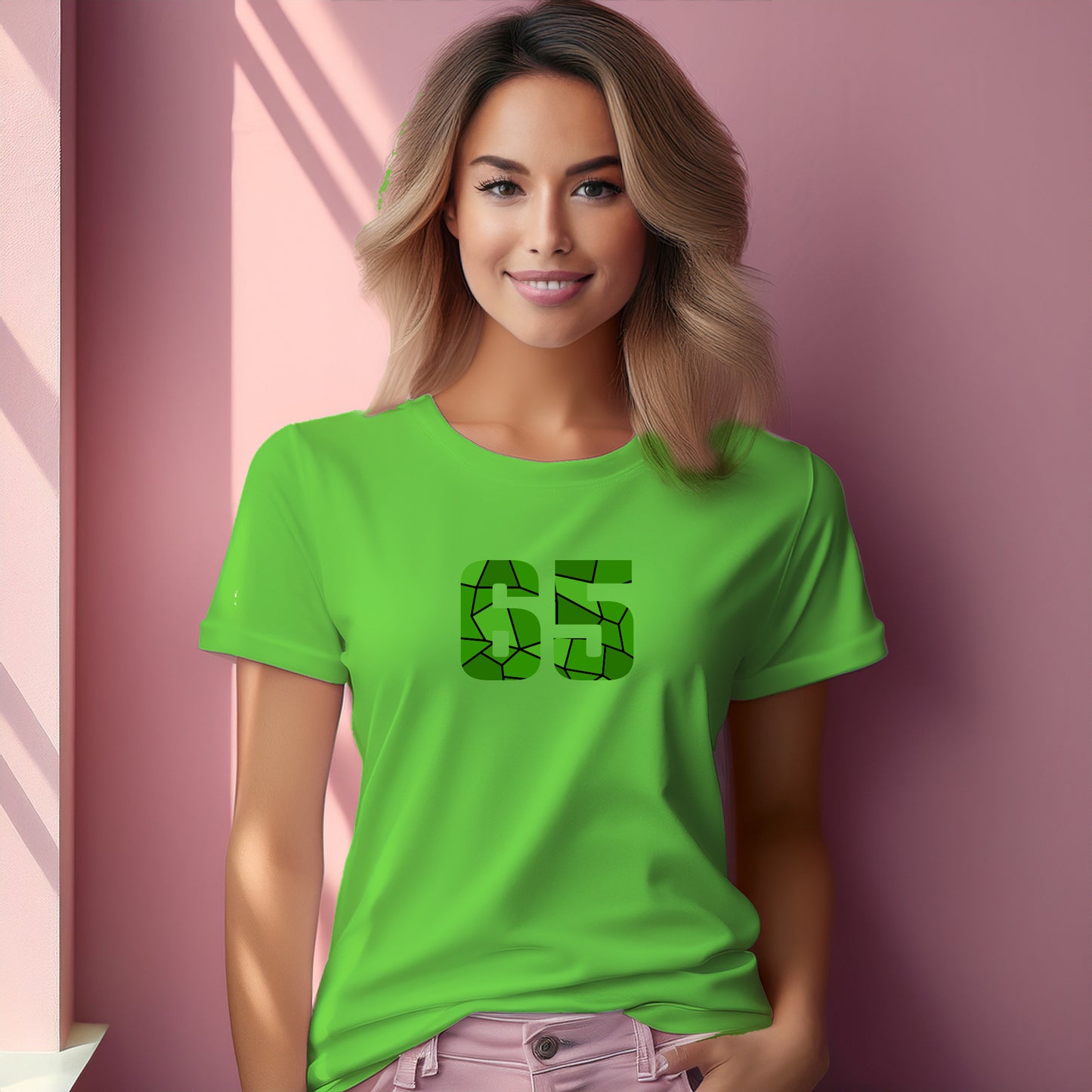 65 Number Women T-Shirt (Liril Green)