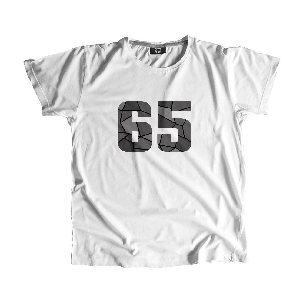 65 Number Men Unisex T-Shirt (White)