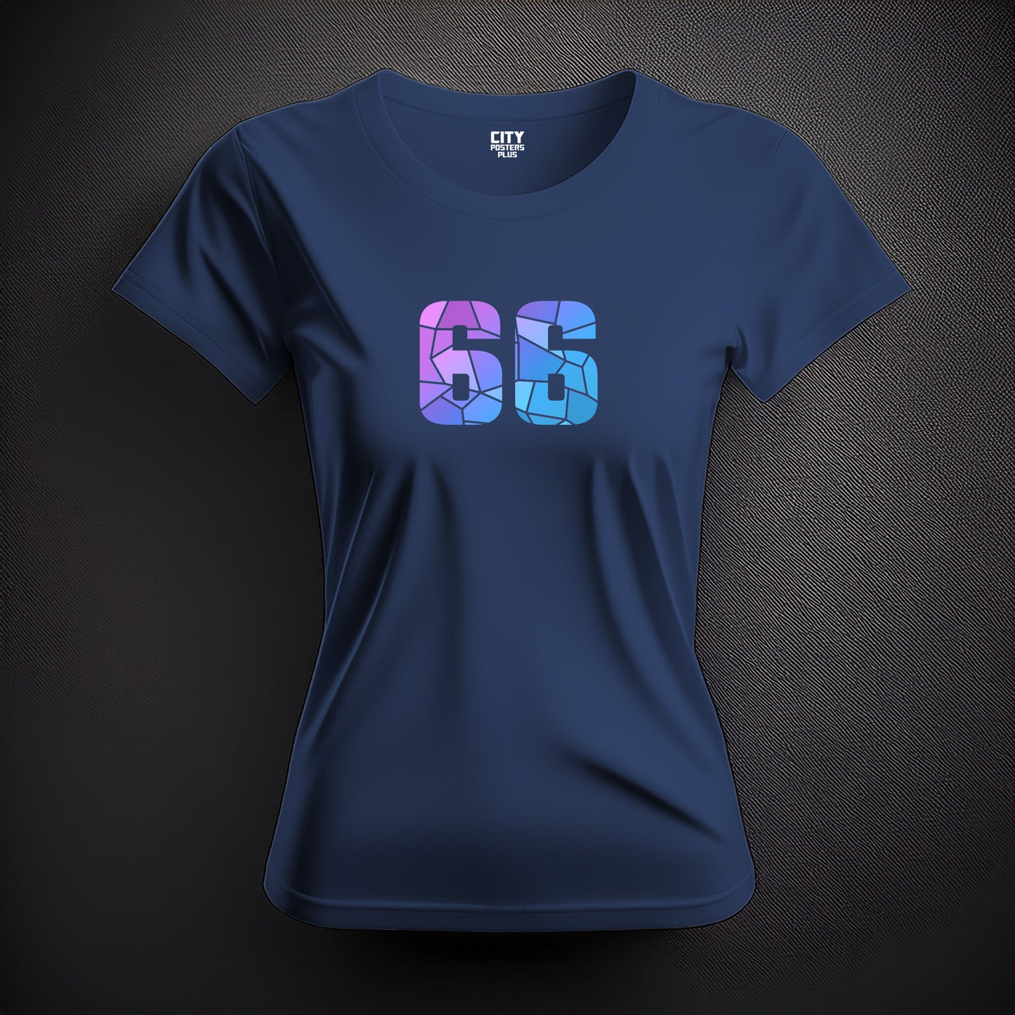 66 Number Women T-Shirt (Navy Blue)