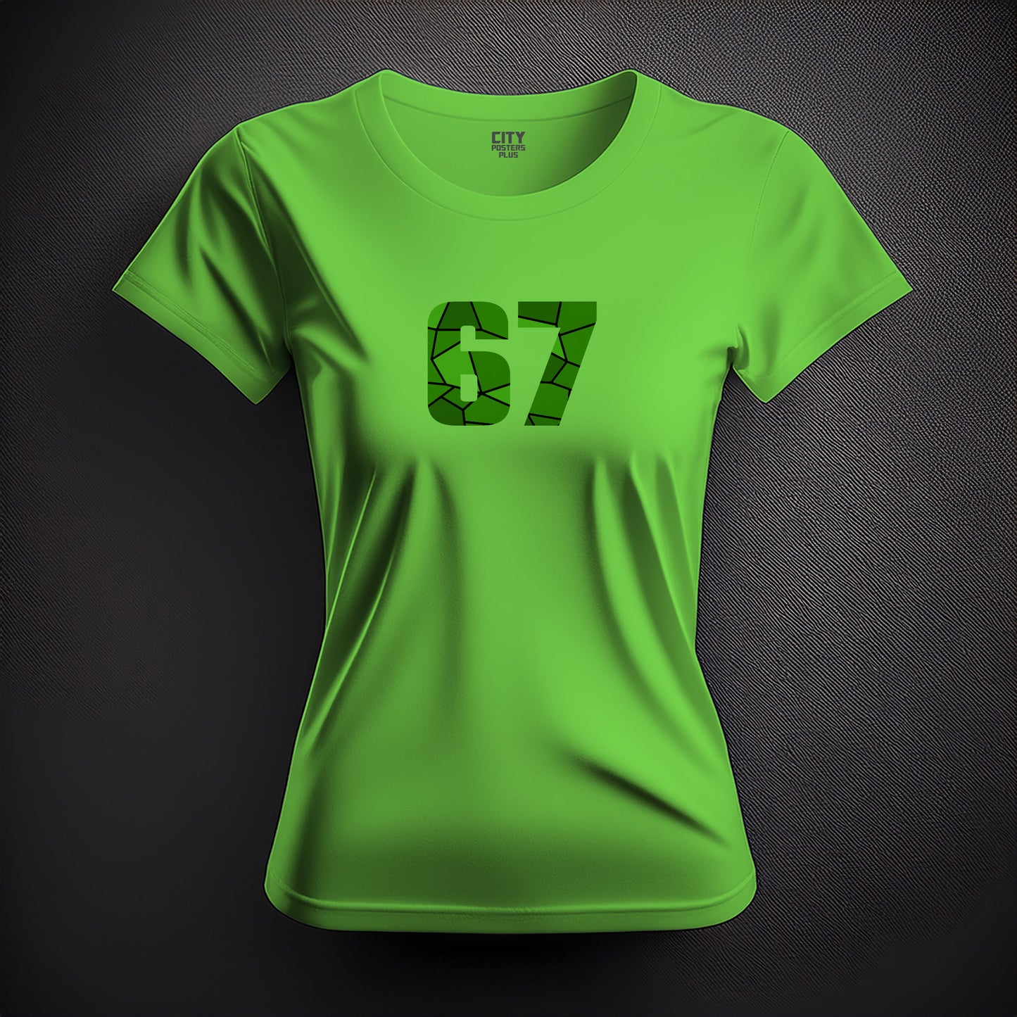 67 Number Women T-Shirt (Liril Green)