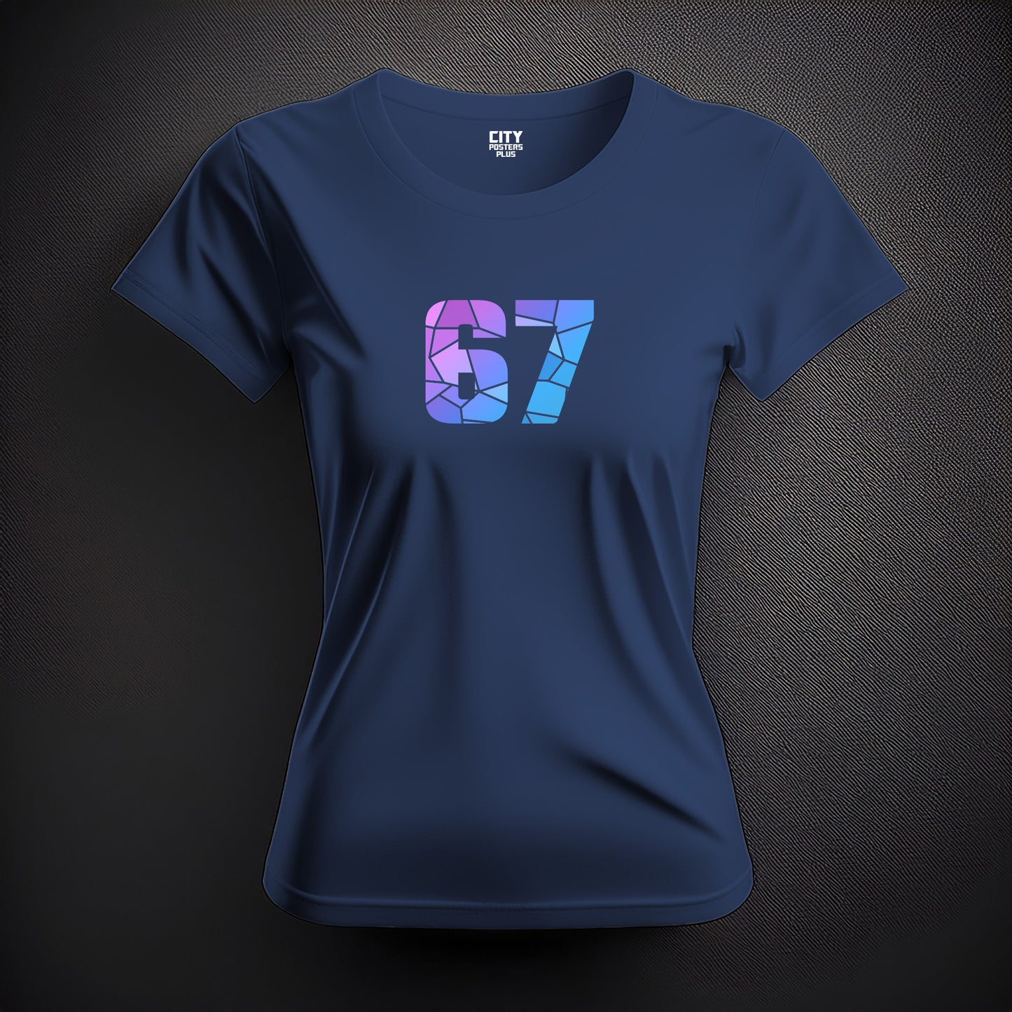 67 Number Women T-Shirt (Navy Blue)