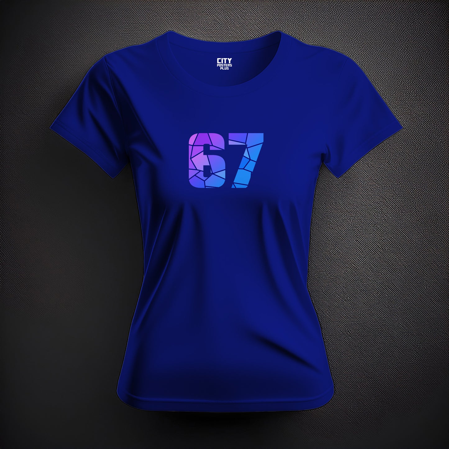 67 Number Women T-Shirt (Royal Blue)