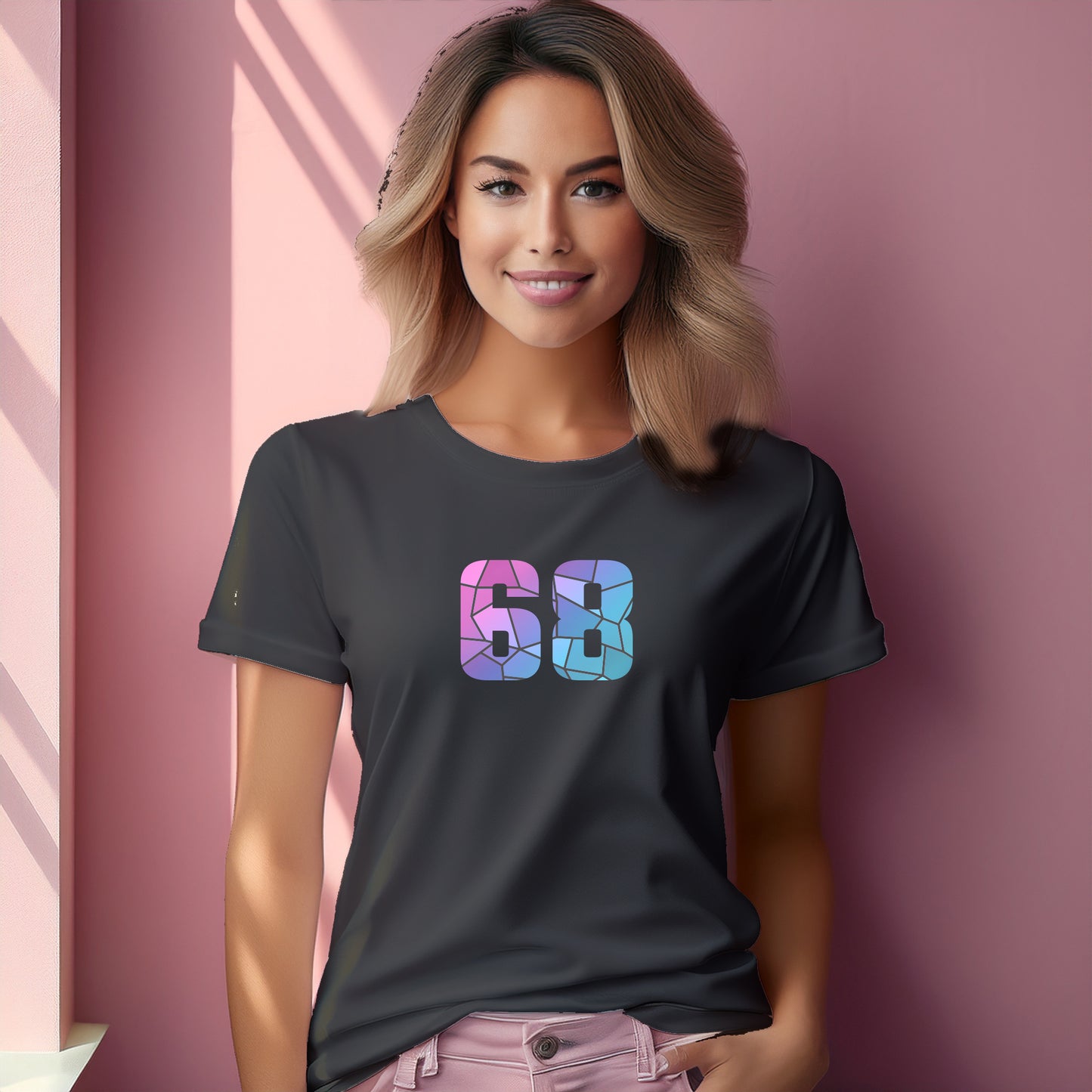 68 Number Women T-Shirt (Charcoal Grey)