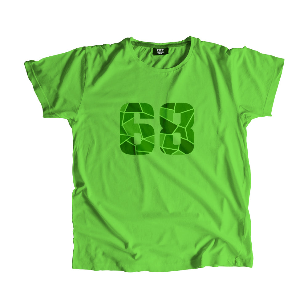 68 Number Men Unisex T-Shirt (Liril Green)