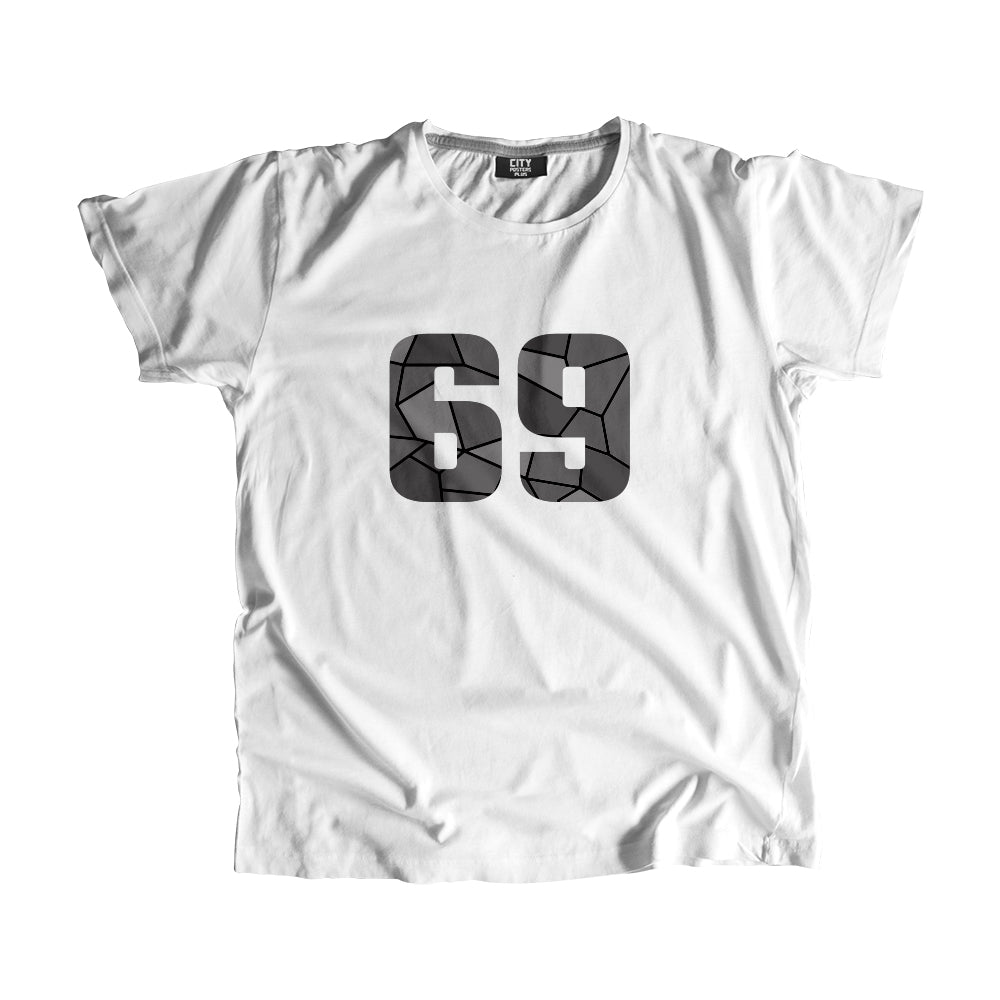 69 Number Men Unisex T-Shirt (White)