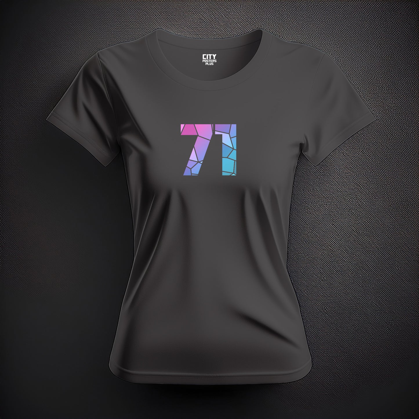 71 Number Women T-Shirt (Charcoal Grey)