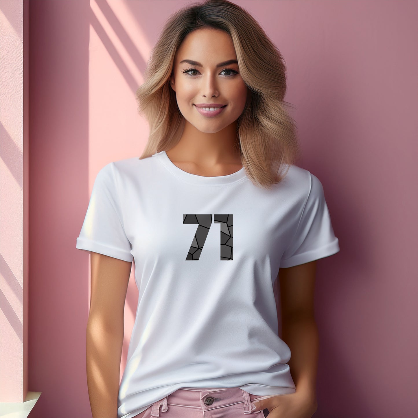 71 Number Women T-Shirt (White)