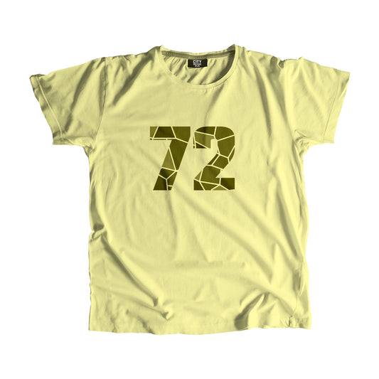72 Number Men Unisex T-Shirt (Butter Yellow)
