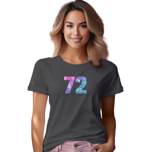 72 Number Women T-Shirt (Charcoal Grey)