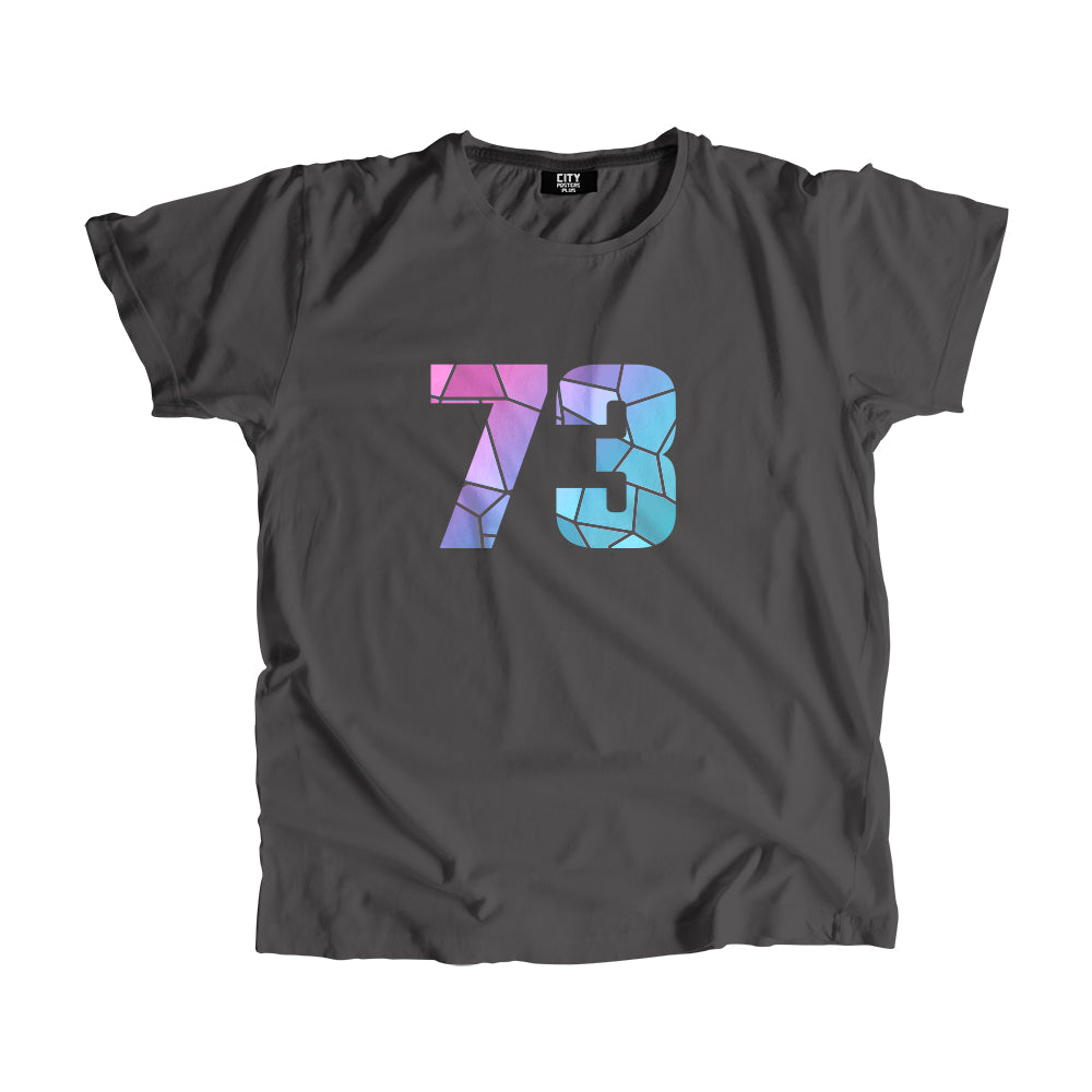 73 Number Men Unisex T-Shirt (Charcoal Grey)