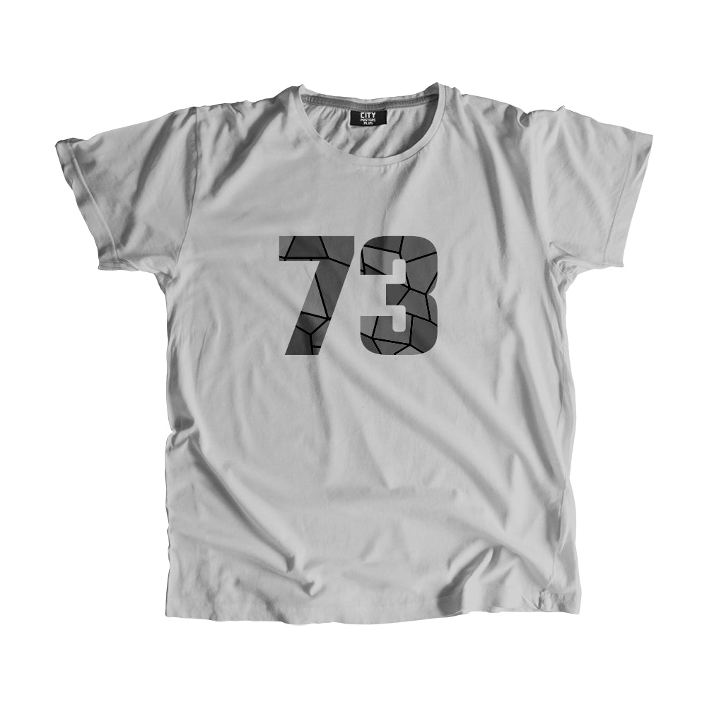 73 Number Men Unisex T-Shirt (Melange Grey)