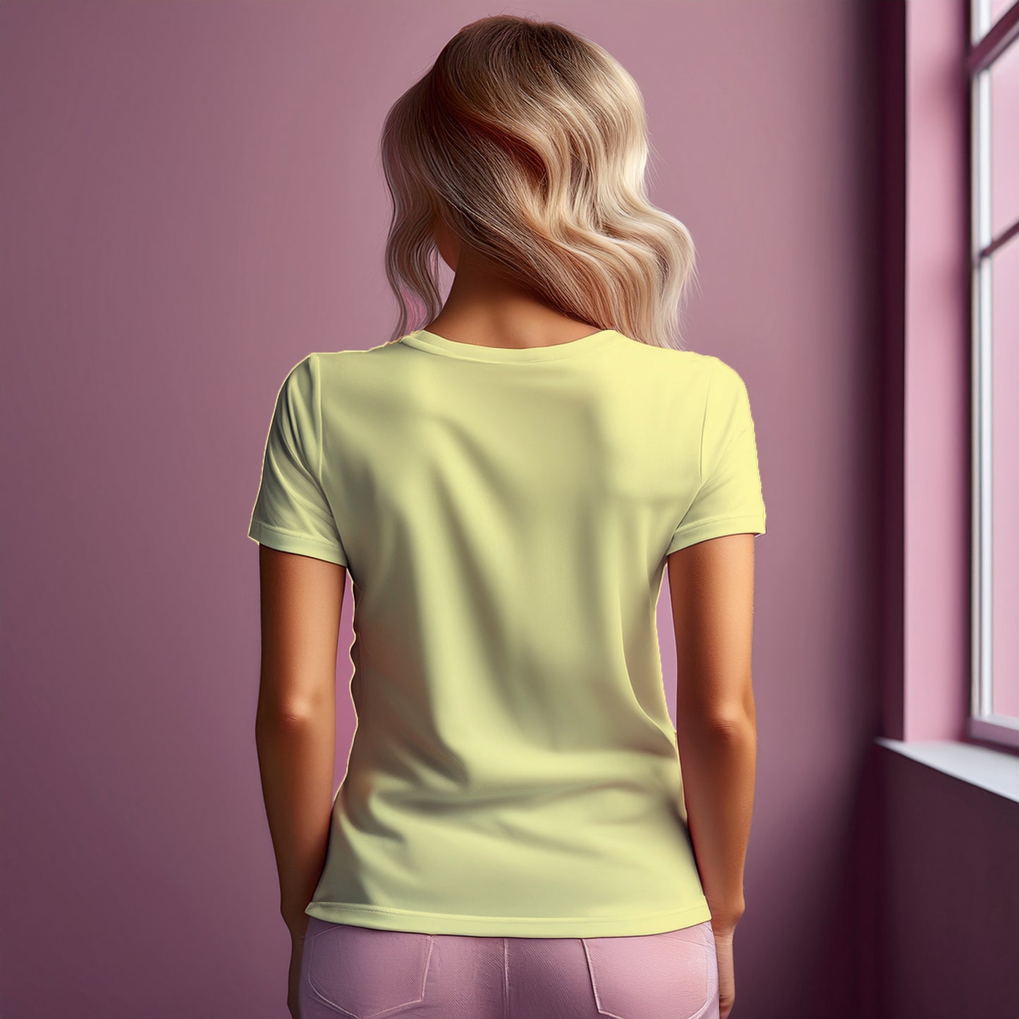 65 Number Women T-Shirt (Butter Yellow)