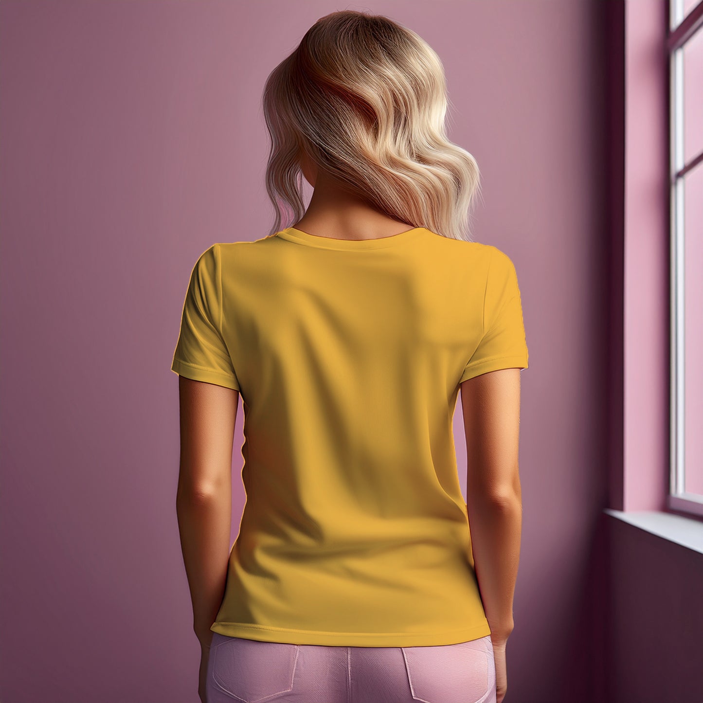 62 Number Women T-Shirt (Golden Yellow)