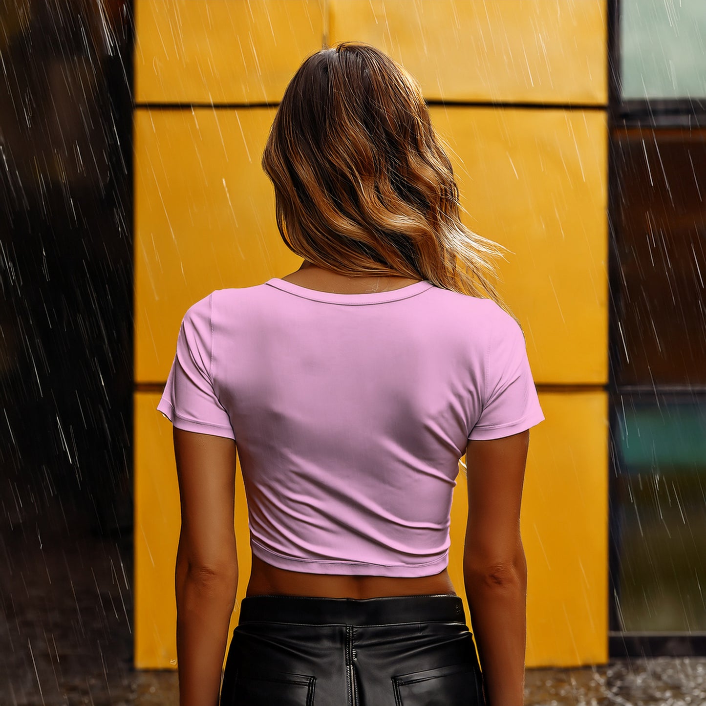 12 Number Women Crop Top (Light Pink)