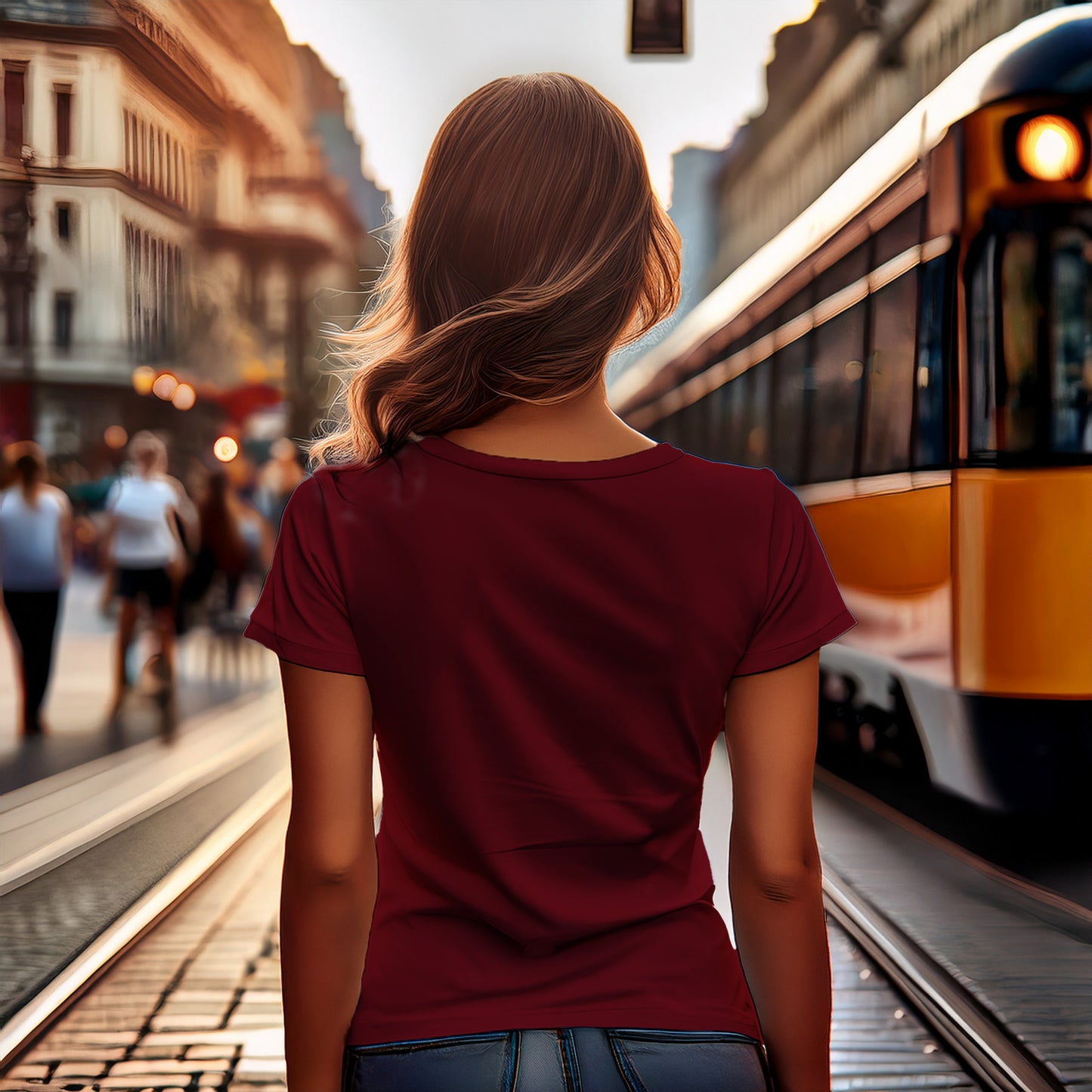 1800 Year Women T-Shirt (Maroon)