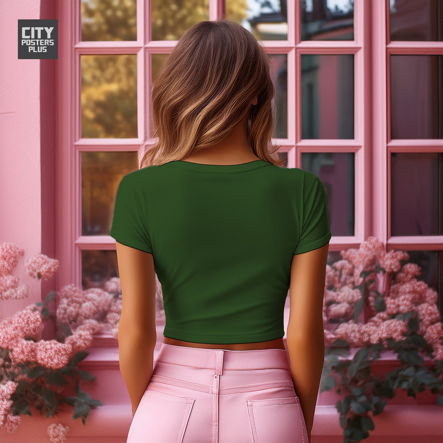 1801 Year Women Crop Top (Olive Green)