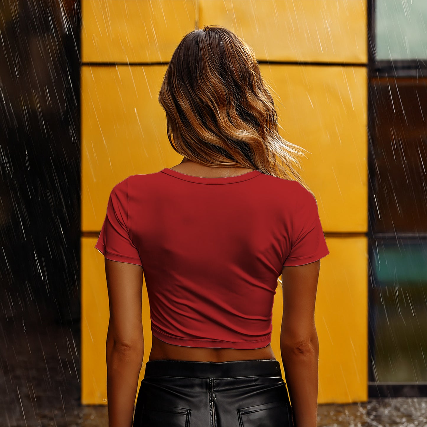 02 Number Women Crop Top (Red)