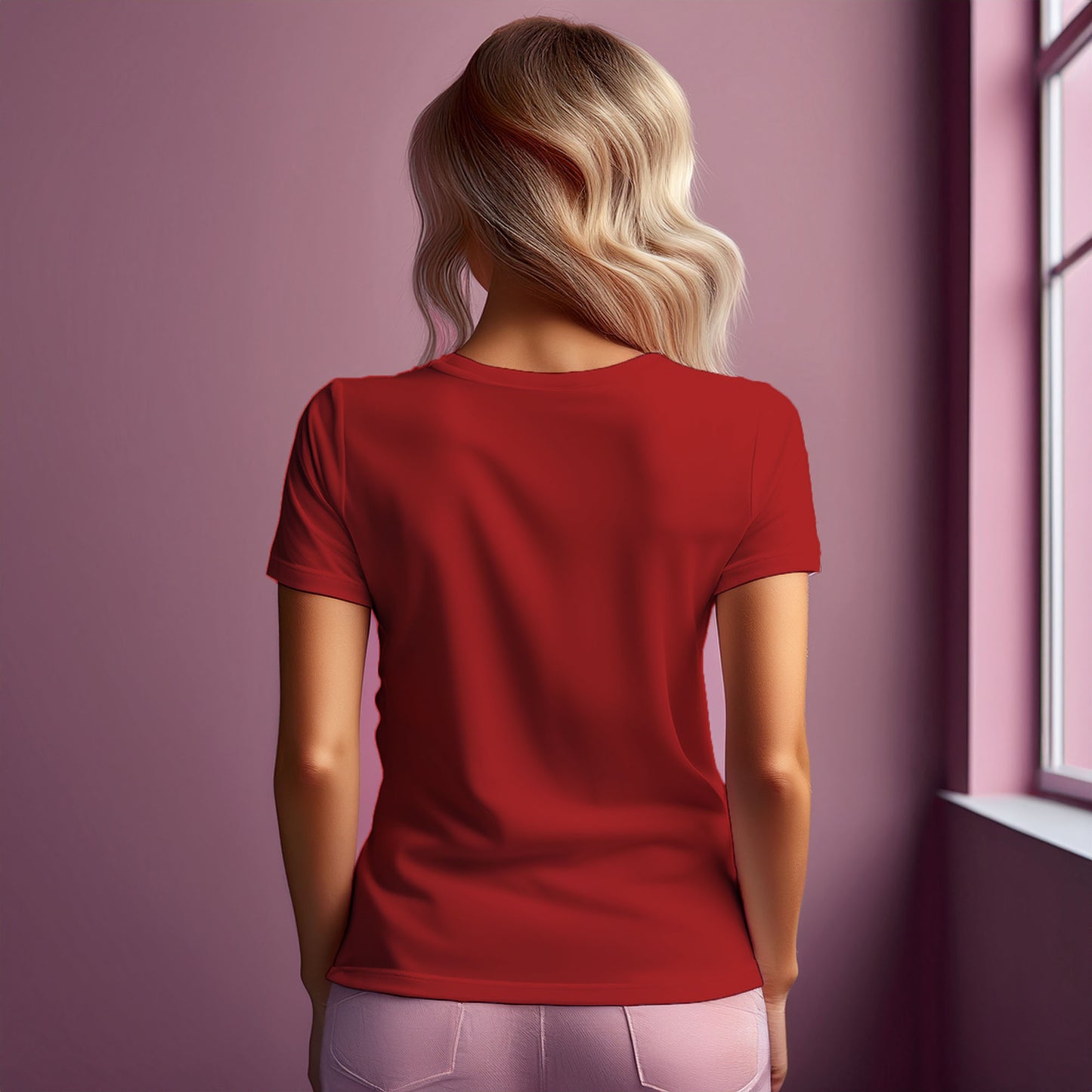 55 Number Women T-Shirt (Red)