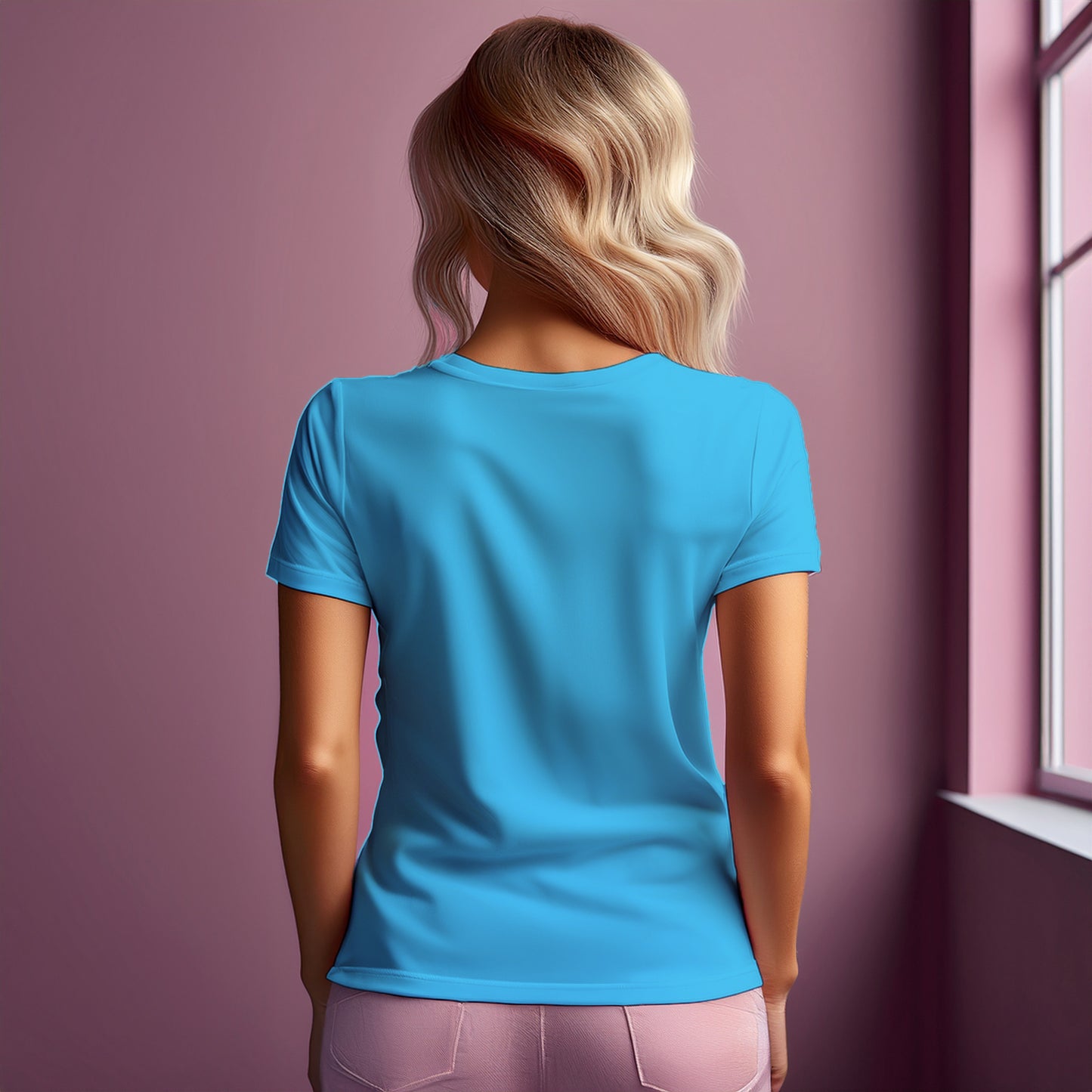 06 Number Women T-Shirt (Sky Blue)